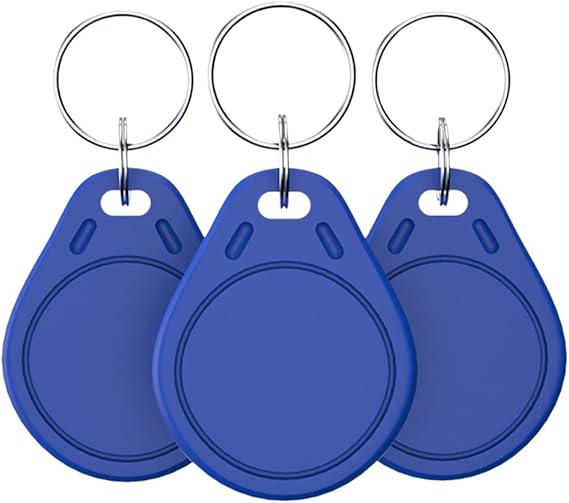 JASAG 100pcs Rewritable UID Smart Keys, Mi-Fare 1K S50 RFID Cards Token NFC Tag Copy Fobs, 13.56MHz ABS Access Control Writable Card, Comply ISO 14443A, Block 0 Sector