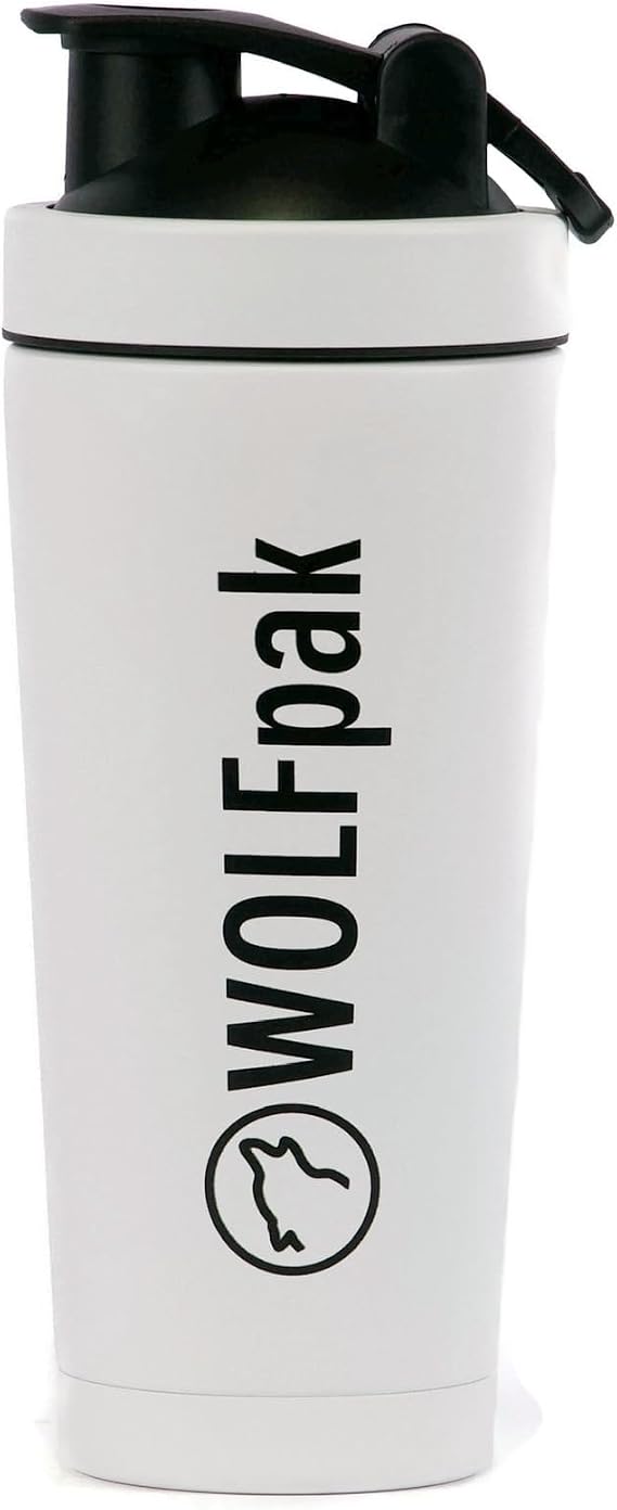 WOLFpak Stainless Shaker Bottle - Double Walled (Arctic White)