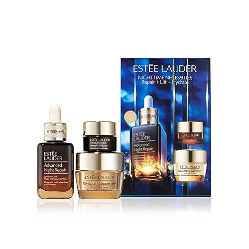 Estee Lauder Nighttime Necessities Advanced Night Repair 1 oz Eye Supercharged Complex .17 oz. Revitalizing Supreme 0.5 oz, Set