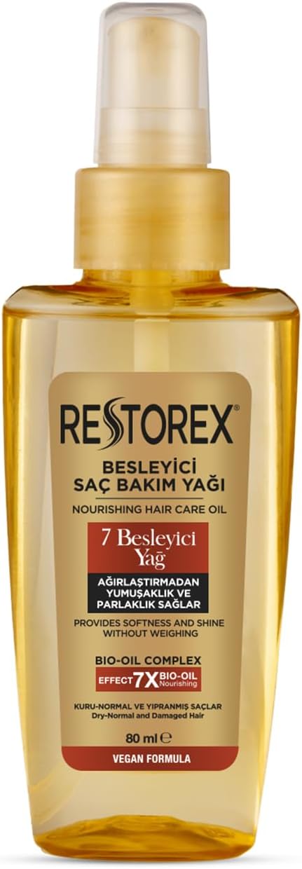 Restorex Besleyici Saç Bakım Yağı 80 Mililitre, 7 Besleyici Yağ