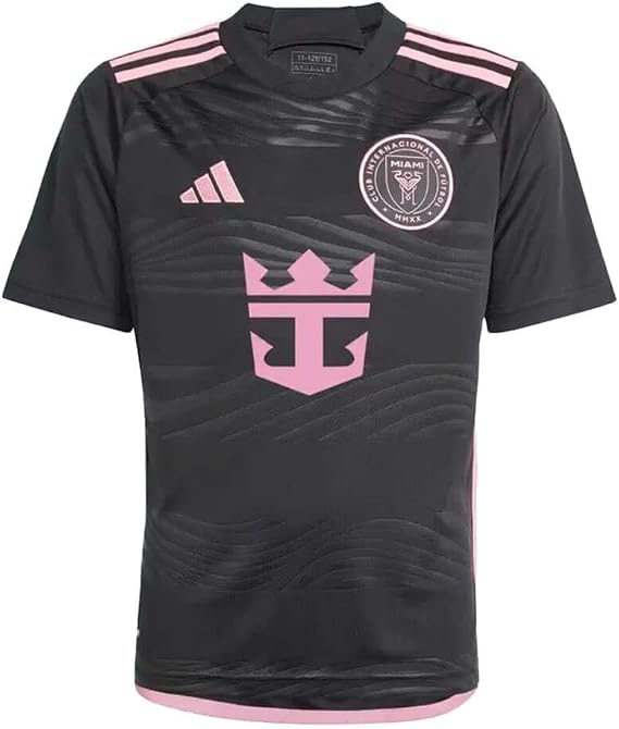 adidas Inter Miami CF Kids Away Jersey 23/24 (US, Alpha, X-Large, Regular, Black/Bliss Pink)