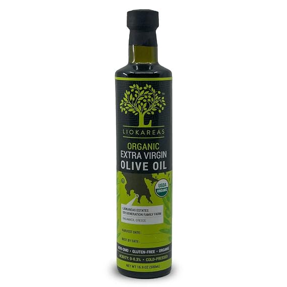Organic Extra Virgin Olive Oil Premium Single-Source Greek EVOO with Cold-Pressed Koroneiki Olives High Phenolic Content, Unfiltered & Pure For Heart Health & Gourmet Cooking 500ml