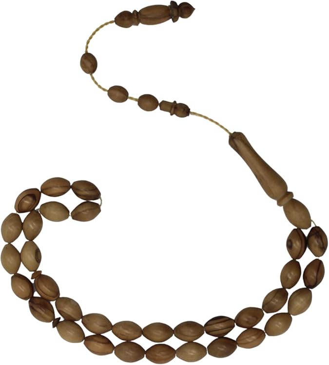 Handcrafted Olive Wood 33 Beads Tasbeeh Misbaha Islamic Gift Tasbih Prayer Beads Tesbih 10 mm Medium Size Dhikr Rosary