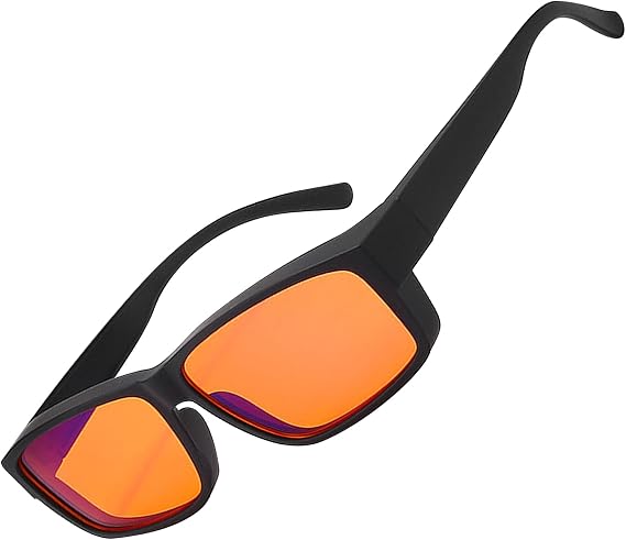 Blue Light Blocking Glasses, Gaming Glasses for Computer Use, Lightweight Anti Glare Gamer Glasses with UV Protection for Gamer Screen,TVs, Mobile Phones, Professional Filter for Pro Gamers, Amber