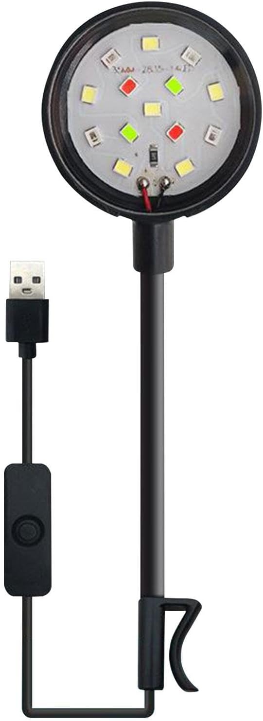 Aquarium Light | USB Turtle Tank Lights Lamp | Bright and Energy Saving, Clip On Fish Tank Lamp with 360-Degree Rotation | Aquarium Grass Light for Aquariums, Fish Tanks