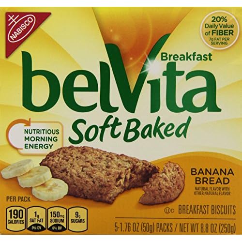 Nabisco, Belvita, Soft Baked, Banana Bread, 8.8oz Box Pack of 4