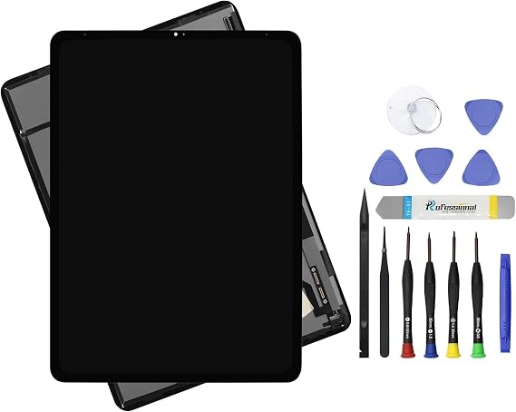 12.9" Screen Replacement for iPad Pro 12.9 3rd Gen A1876 A2014 A1983 A1895 and 4th Gen A2069 A2232 A2233 A2229 LCD Display + Glass Touch Digitizer Assembly + Repair Kit