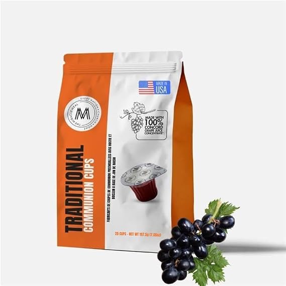 Miracle Meal Prefilled Communion Cup & Wafer Set, Travel Pack of 25-Cups