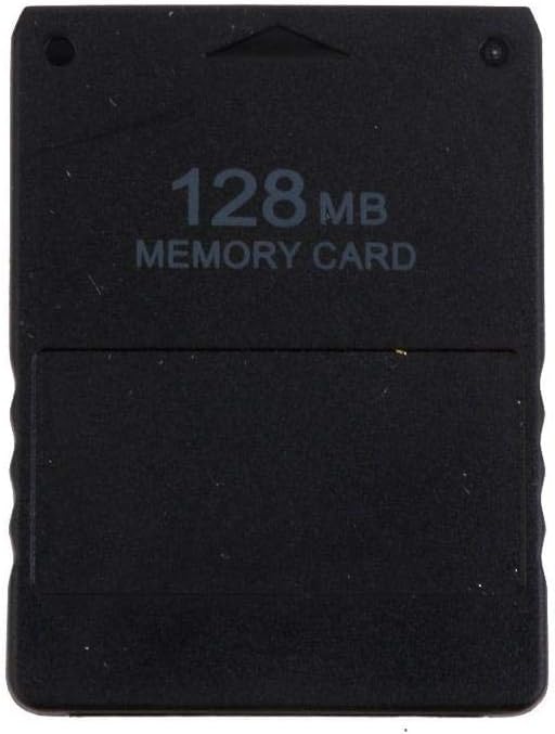 PS2 Memory Card 128 MB Black Portable for PlayStation 2 & 2 Slim