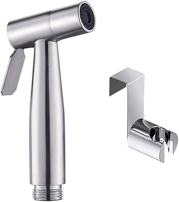 Hand Held Bidet Sprayer Premium Stainless Steel Sprayer Bidet Spray Head for Toilet, Hand Bidet Sprayer for Toilet with Hooks