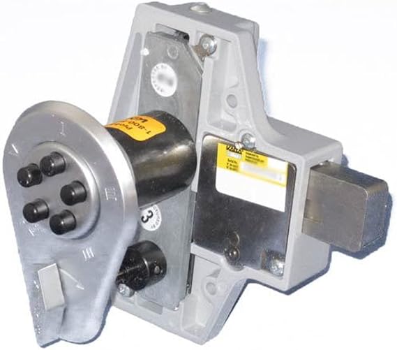 Simplex 9100000-26D Deadbolt Push Button Lock with Key Override - Satin Chrome