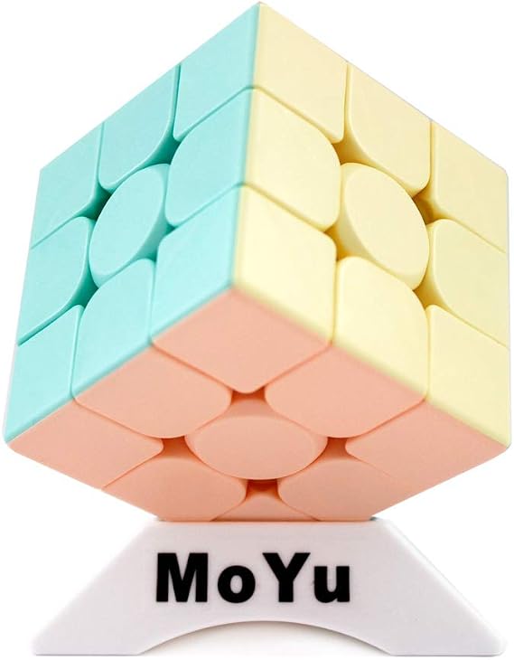 Oostifun MoYu MoFang JiaoShi Meilong3 3x3x3 Cube Bright Pink Stickerless Cubing Classroom Meilong Frosted Surface Puzzle Cubes With One Cube Tripod