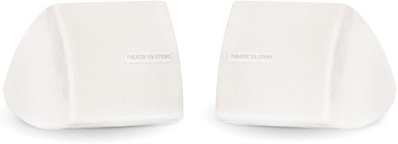 Theater Solutions TS30W Mountable Indoor Speakers White Bookshelf Pair