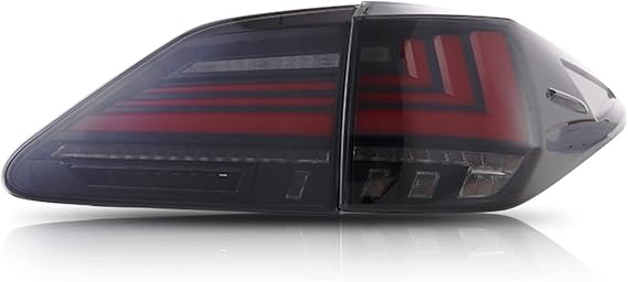 Tail Lights Compatible for Lexus RX350 RX450 2009-2015 with Start Animation DRL Car Rear Lamp Assembly Taillights(a pair)(SMOKE(a pair))