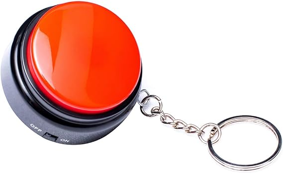 Recordable Talking Button with Keychain, 30s Voice Recording Time Sound Button Recording Your Own Words