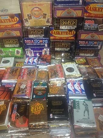 300 Unopened Basketball Cards Collection in Factory Sealed Packs of Vintage NBA Basketball Cards From the Late 80's and Early 90's. Look for Hall-of-famers Such As Larry J. Bird, Earvin "Magic" Johnson, Charles Barkley, Shaquille O'neal, Hakeem Olajuwon, Michael Jordan, David Robinson, John Stockton.