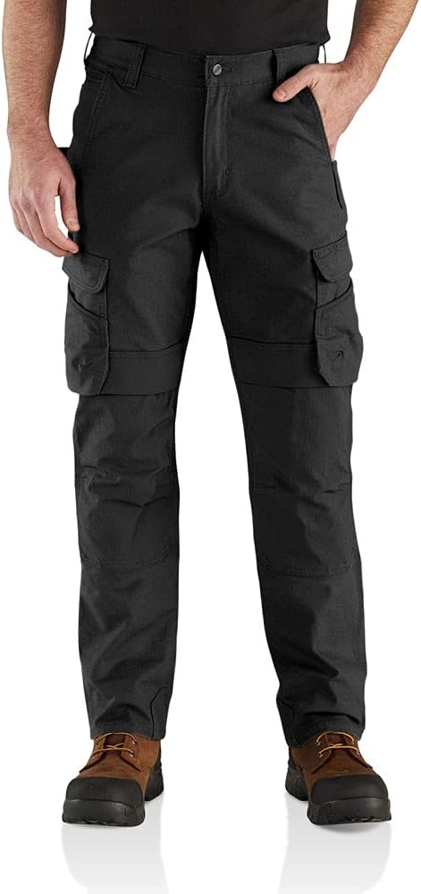 Carhartt Men's Steel Rugged Flex Relaxed Fit Ripstop Double Front Cargo Work Utility Pants