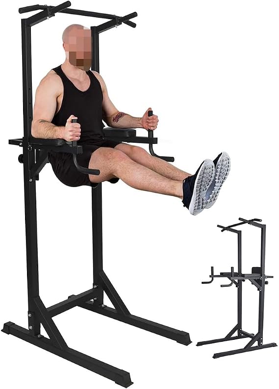 Power Tower Pull Up & Dip Station Multi-Function Home Strength Training Fitness Workout Station Height Adjustable