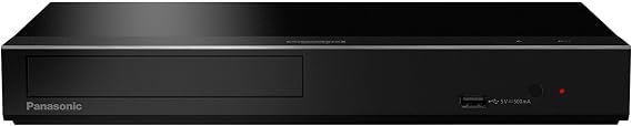 Panasonic Premium 4K Blu Ray Player, UHD DVD Blu Ray Player with Hi-Res Sound, 4K VOD Streaming, HDR10+ and Dolby VisionTM, DP-UB450 (Black)