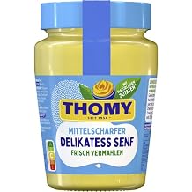Medium Hot German Mustard in Glass Jar, 250 ml, Thomy