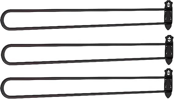 YLLFFLL Privacy Partition Curtains Room Divider with Iron Detachable U-Shape Pole, Wall Mount Beauty Salons Room Seperating Divider Support Frame Rod(3 pcs Black pole,L 200cm/6.5ft)