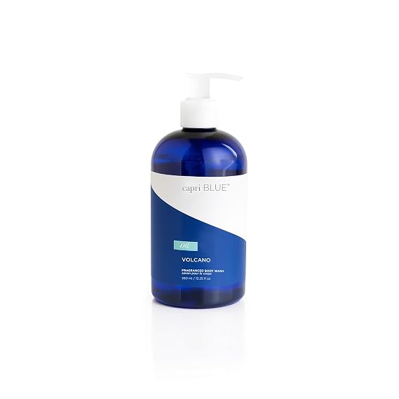 Capri Blue Body Wash - Citrus and Sugar Scented Liquid Moisturizing Body Wash - Luxury Moisturizing Liquid Soap for Shower - Sulfate, Cruelty-Free Vegan (Volcano, 12 oz)