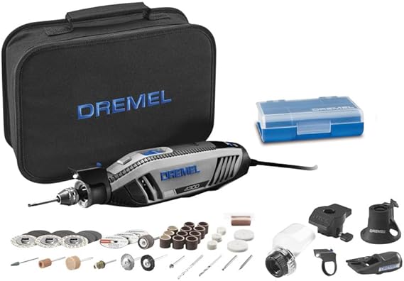 DREMEL 4300-5/40 High Performance Rotary Tool Kit with LED Light - 5 Attachments & 40 Accessories - Ideal for Grinding, Cutting, Wood Carving, Sanding, and Engraving