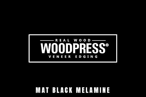 1" Black Matt Pre-Glued Melamine Edge Banding, 25 ft