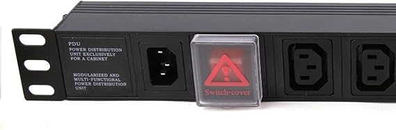 kenable 1U Rack Mount PDU 8 Way Power Distribution Unit C14 Inlet to C13 Sockets 19 Inch Horizontal 10A 2500W Black Aluminium Without Surge Protection