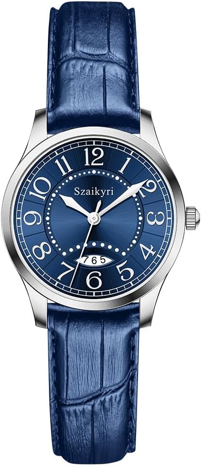 Szaikyri Classic Watch for Women with Simple Time Reading Arabic Numerals Womens Watches with Calendar Waterproof