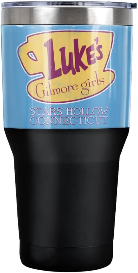Gilmore Girls Lukes Connecticut Stainless Steel Tumbler 30 oz Coffee Travel Cup, Vacuum Insulated & Double Wall with Leakproof Sliding Lid