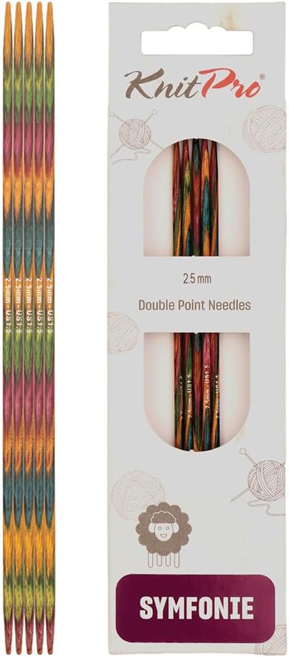 KnitPro Symfonie Double Pointed Needles 4" (10cm) | 2.50mm