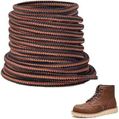 Boot Laces for Hiking Working Shoes, 3164.5mm Long Round Heavy Duty Shoelaces Replacement Strings