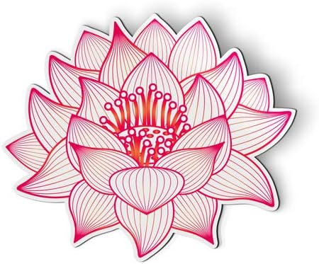 Lotus Flower Pretty Magnet for Car, Fridge, Locker, 3 in | Durable, Waterproof, For Car or Home Use, Strong Magnet, Flexible Magnetic Vinyl