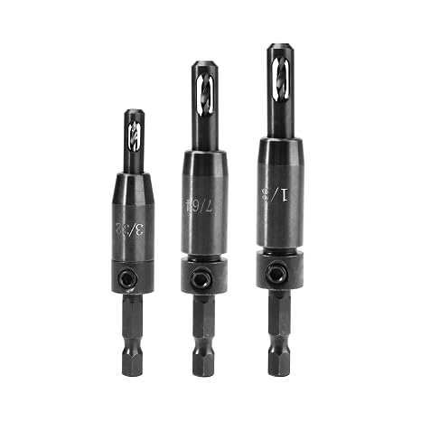 Self Centering Drill Bit Set Compatible with Clic-Change 1/4" Hex System