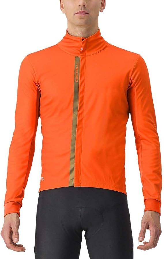 CASTELLI, Entrata Jacket - Men's, Red Orange/Metal Brown/Nickel Gray, M
