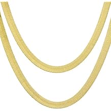 Men's Fashion Bling 14K Gold Plated 9 mm 20" / 24" Double Herringbone Chain Necklace