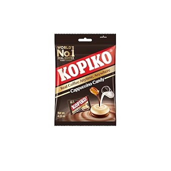 Kopiko Cappuccino Candy Bold-Tasty Hard Candy from Indonesia with Real Coffee Extract A Satisfying Boost for On-the-Go Energy (4.23oz)