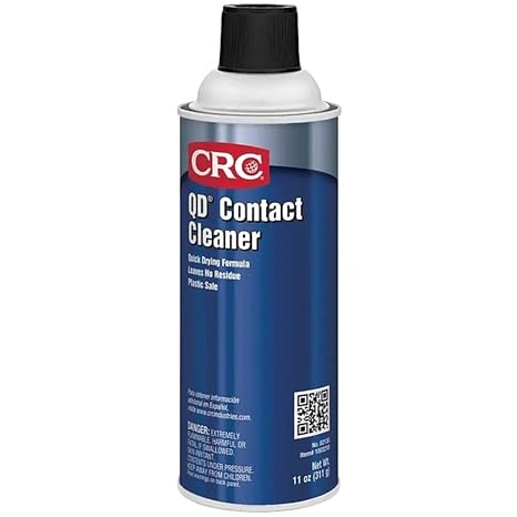CRC QD Contact Cleaner, 11 Wt Oz, Industrial Strength, Quick Drying, No Residue, Plastic-Safe Electronics Cleaner, Safe For Sensitive Electronics, Aerosol Spray