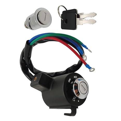 Ignition Key Switch Lock Set for Harley Davidson Motorcycle Ignition Starter Switch,Ignition Switch Fork Lock Kit for Harley Davidson Sportster XL Iron 883 1200 95-03 Ignition Rotary Switch