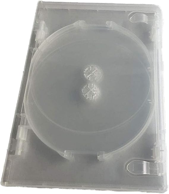Viva Elite New 1 DVD Replacement Case solid Super Clear Quad Hold 4 Discs Holder With Flap 14mm Spin