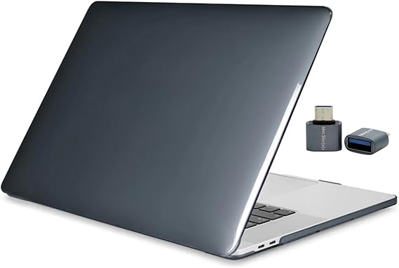 McStorey MacBook Pro 14.2 İnç Kılıf A2442 A2779 A2918 A2992 A3112 A3401 A3185 A3434 A3426 A3427 Uyumlu Kristal Parlak Şeffaf Sert Kapak Hard Case İnce Koruyucu Siyah