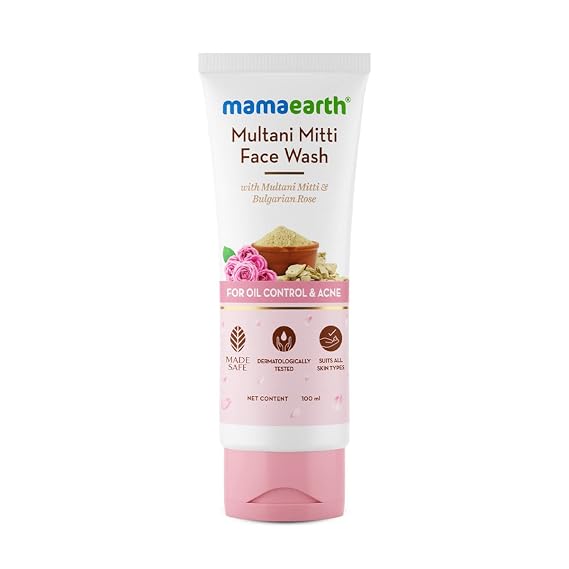 MAMAEARTH Multani Mitti Face Wash 3.38 Fl Oz (100ml)