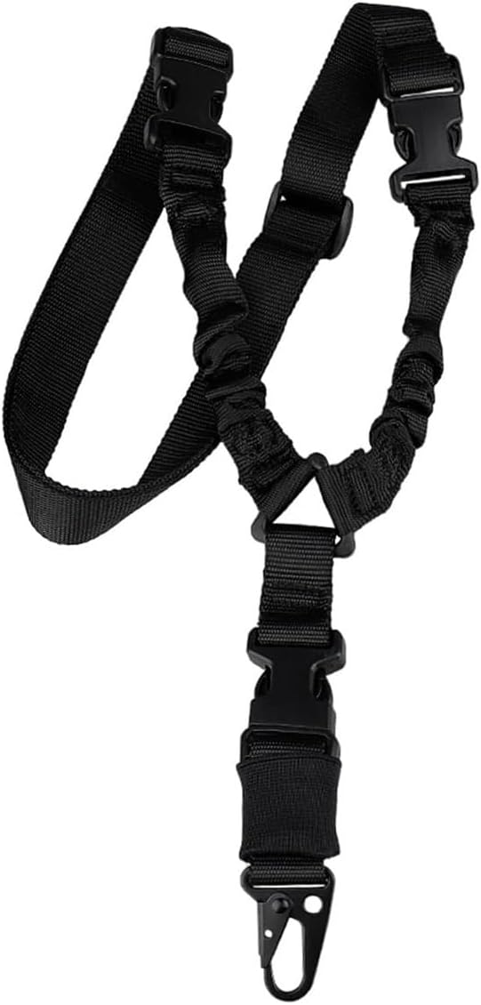 Single Point Sling American Multi-point Nylon Sling Adjustable Suitable for Outdoor Activities Camping (black)