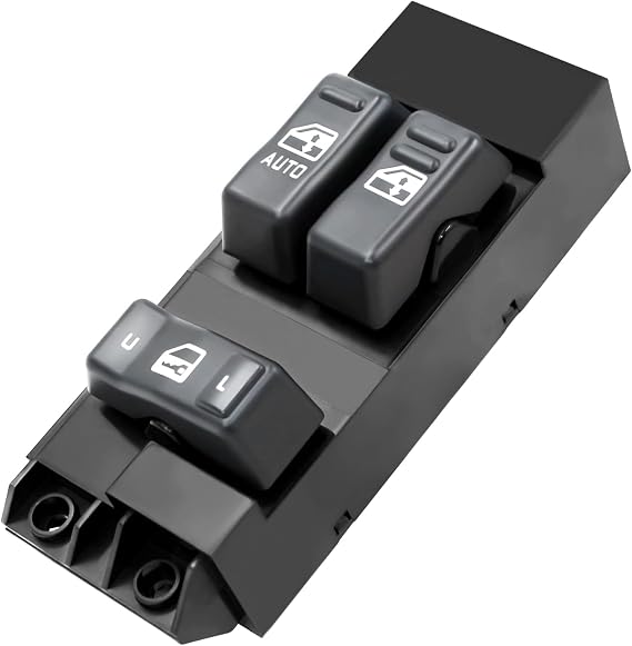 Master Power Window Switch for 1999-2002 Chevy Silverado 1500/2500/2500HD | 15047637 window switch driver side fit 1999-2002 GMC Sierra 1500/2500/2500HD/3500 2-Doors Pickup Truck Plug and Play Install