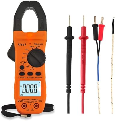Clamp Meter CM-2016 Digital 4000 Count Measurement Auto Range Current Multimeter ACDC Current and Voltage, NCV, Resistance