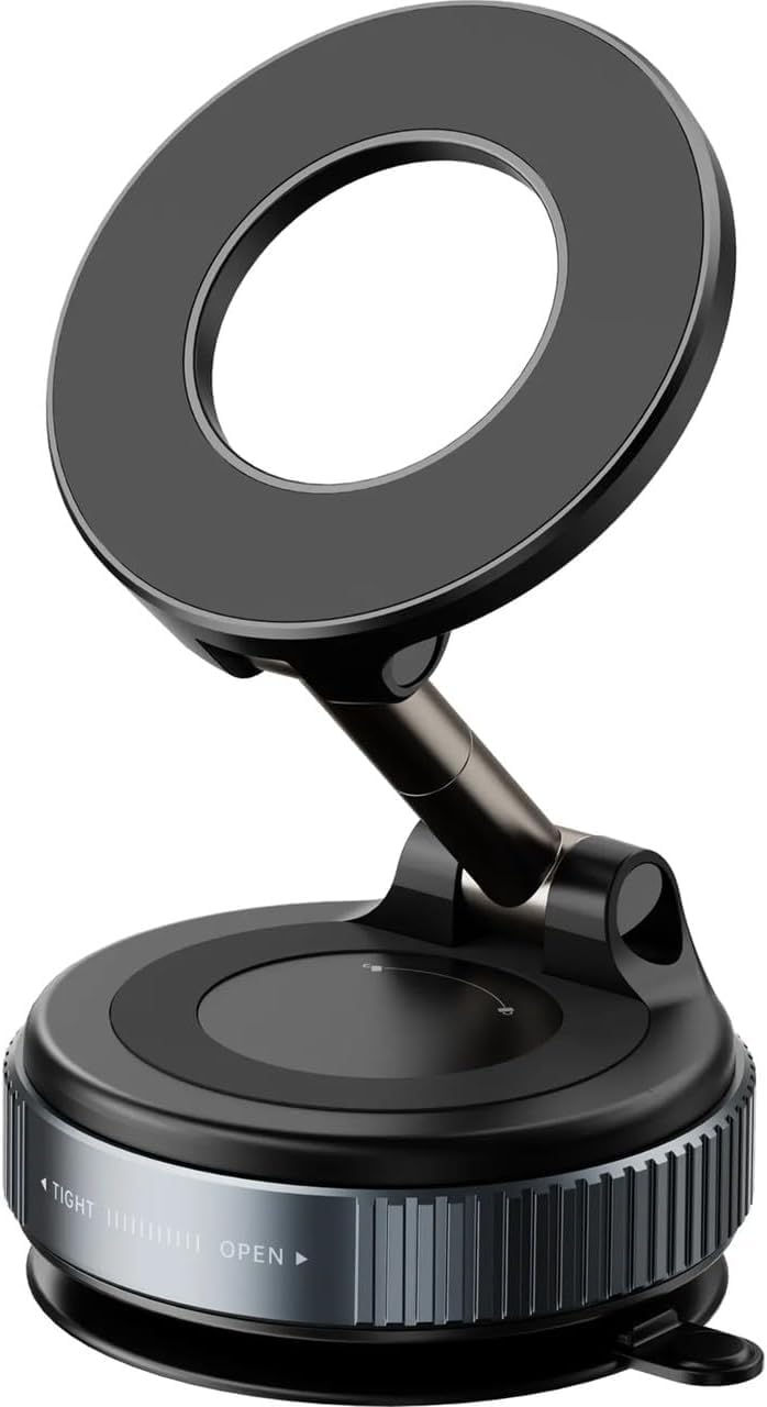 zhoppy 360 Rotatable [Super Power Vacuum In-Car Phone Holder iPhone 11-16 pro max] Vibration Resistant Stand Suitable for All Models Home Auto Use Removable Vacuum Holder