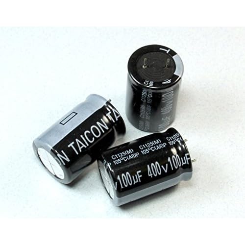 TAICON NB #40 4pcs 100uF 400v Radial Electrolytic Capacitor 18mm X 25mm