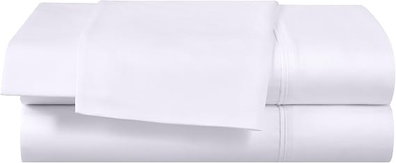 Martex Restore Bed Sheet Set Soft, Cooling, Moisture-Wicking, Breathable and Gentle on Skin Durable Fabric Designed for Everyday Comfort and Better Sleep Twin Size Bedding White