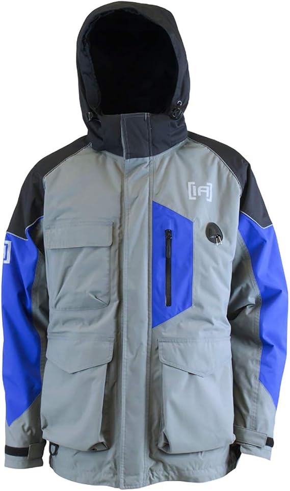 CLAM Corporation 12798 Extreme Advantage Grey/Black/Blue Parka - 2XL